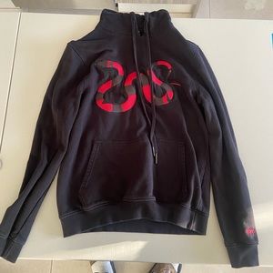 ELEVEN PARIS Mens Black NAPAR Snake Embroidered Hoodie